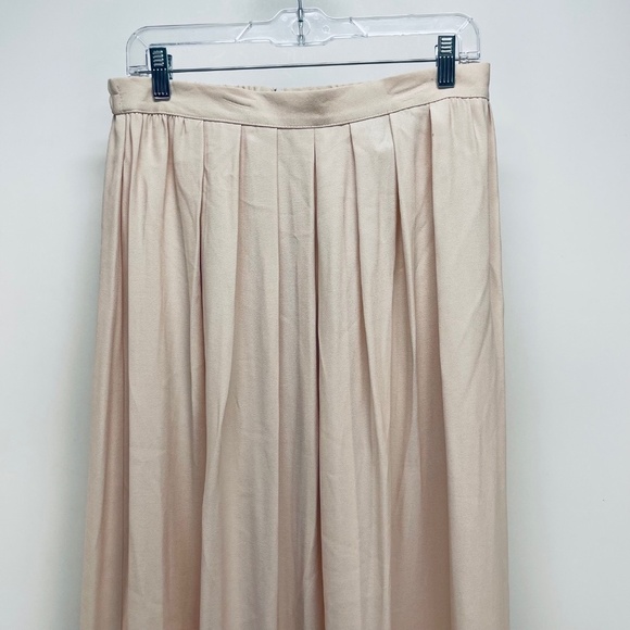 Jessica Howard Skirt Size 14 Women’s Pleated Mide Solid Elastic Pink Zip - Picture 3 of 11